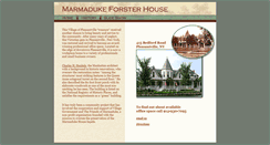 Desktop Screenshot of marmadukeforsterhouse.com
